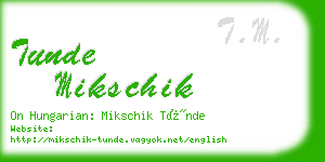 tunde mikschik business card